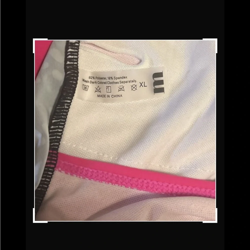 Chic‎ Pink and Black One Piece Swimsuit